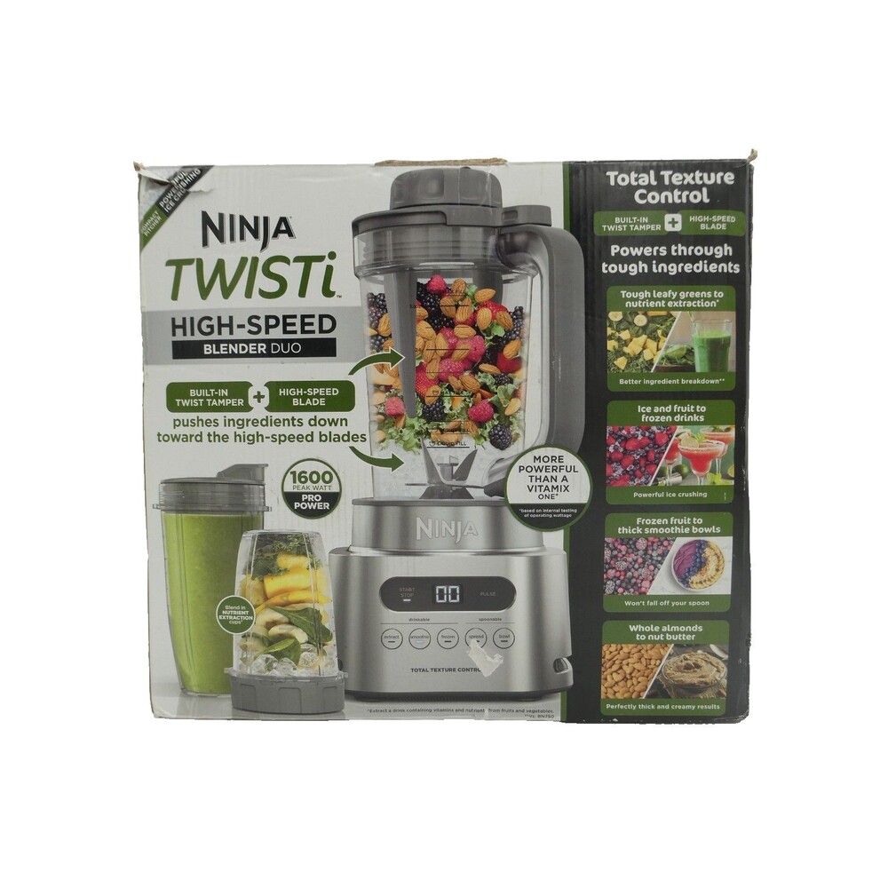 Ninja SS151 TWISTi Blender DUO, High-Speed 1600 WP Smoothie Maker & Nutrient